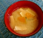 南瓜と厚揚げの味噌汁